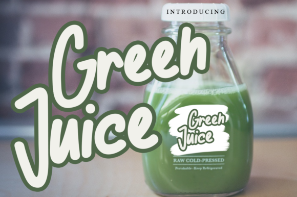 Green Juice Font: A Handwritten Typeface for Craft Creators