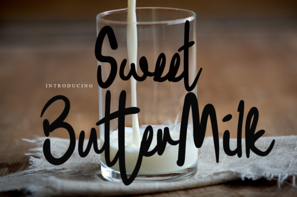 Sweet Buttermilk: A Handwritten Typeface for Whimsical Branding